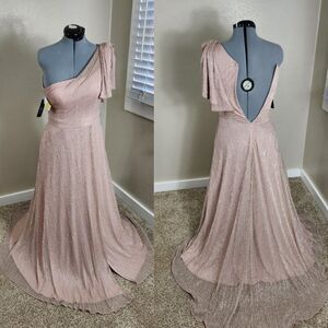 Betsy & Adam Metallic Evening Gown Size 8
